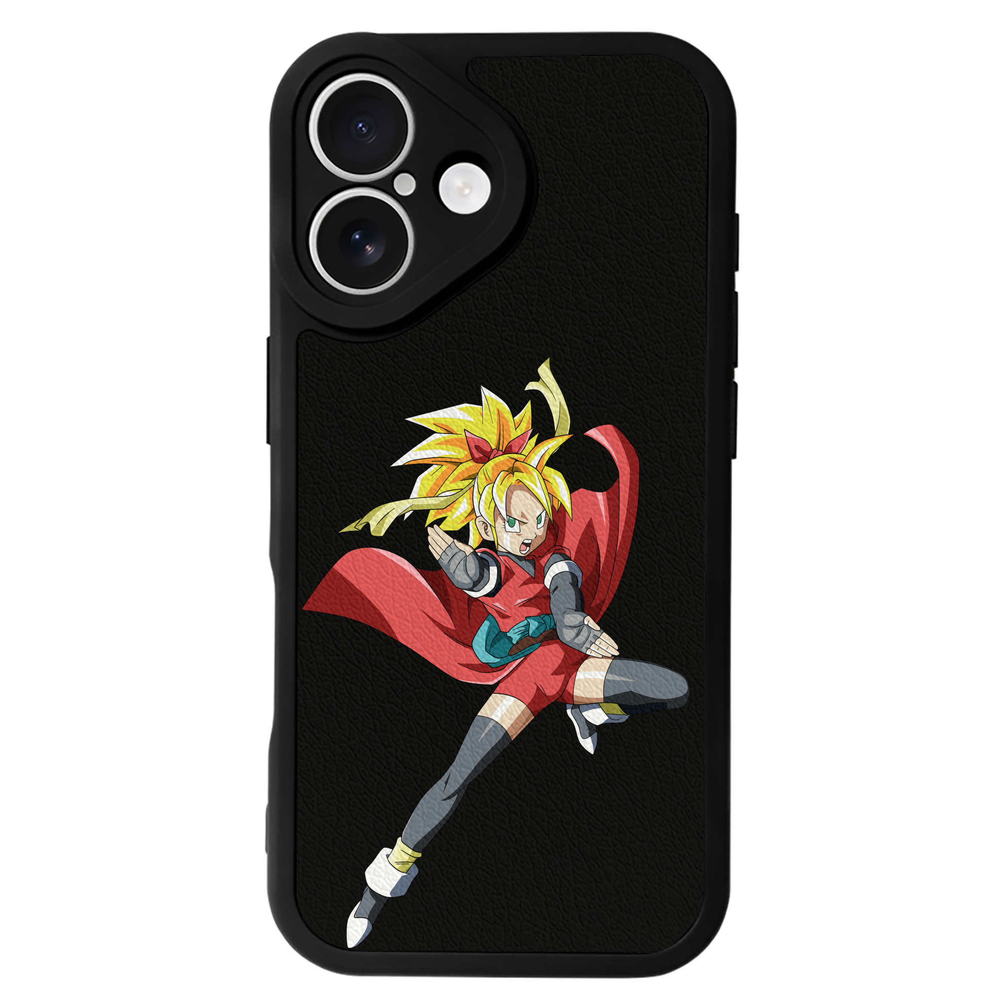 （画像用） ドラゴンボール カリフラ DRAGON BALL Caulifla 【iPhone 16シリーズ対応】シリコンスマホケース（レザー調） 材質：シリコン